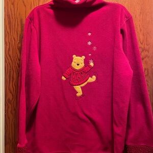 Winnie the Pooh Vintage Red Crewneck Fleece Top
